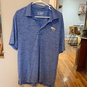Bermuda Sands Men's Heathered Blue Polo Shirt. Torrey Pines
